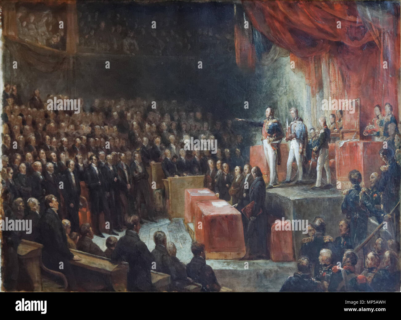 825 Louis-Philippe prêtant serment devant les chambres, le 9 août 1830 da Ary Scheffer (Carnavalet P 1537) Foto Stock