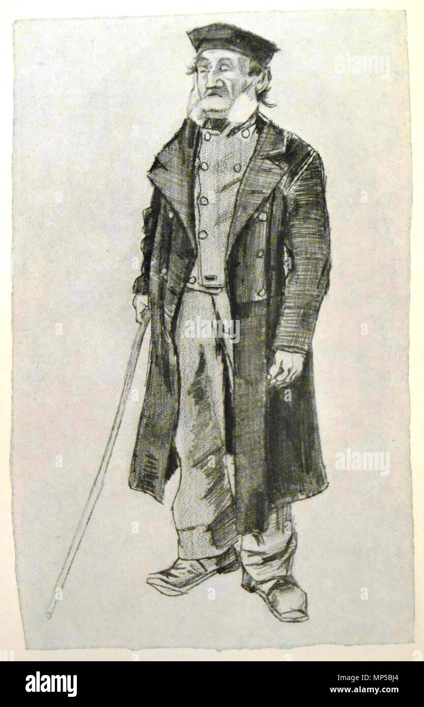 Fabbricato-detenuto con cranio-PAC e stick . Inglese: Fabbricato-detenuto con cranio-PAC e stick matita F 962, 18¾ x 12 pollici Français : Dessin de Vincent van Gogh . L'Aia, Dicembre 1881 - settembre 1883. 1238 Vincent Van Gogh 09 Foto Stock