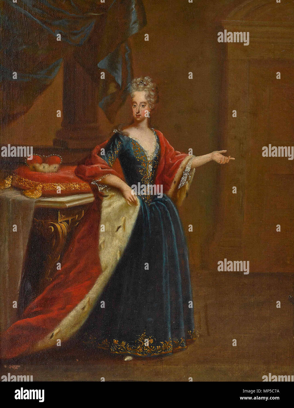 Ritratto di Electress Maria Antonia di Baviera, Arciduchessa d'Austria circa 1745-1770. 856 Maria Antonia von Bayern - Peter Jacob Horemans Foto Stock