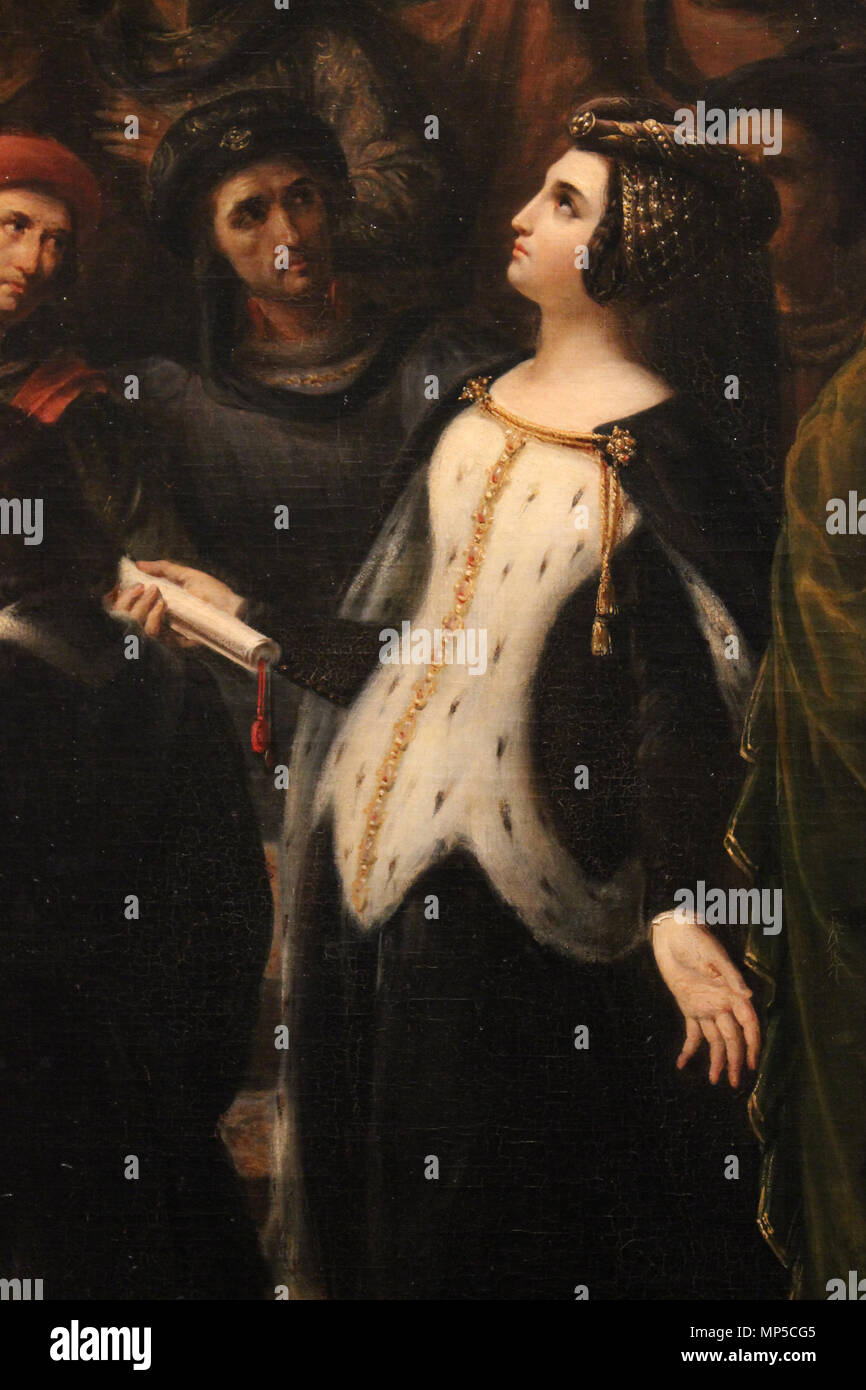 1219 Valentino de Milan implorare la giustizia du Roi Charles VI pour l'assassinat du duc d'Orléans - Alexandre Colin - MBA Lyon 2014 - détail 2 Foto Stock