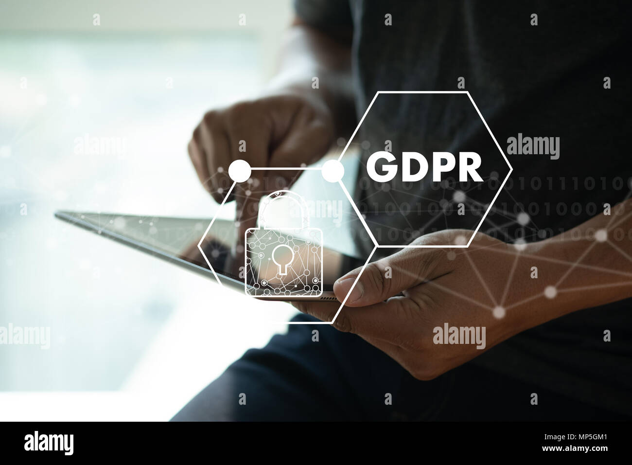 Il PILR. Protezione dei dati il regolamento esso tecnologo per la protezione dei dati del sistema di protezione dello schermo Foto Stock