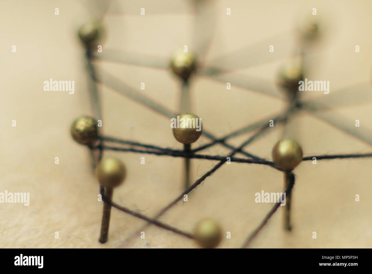 Concetto di una rete sociale con il leader Foto Stock