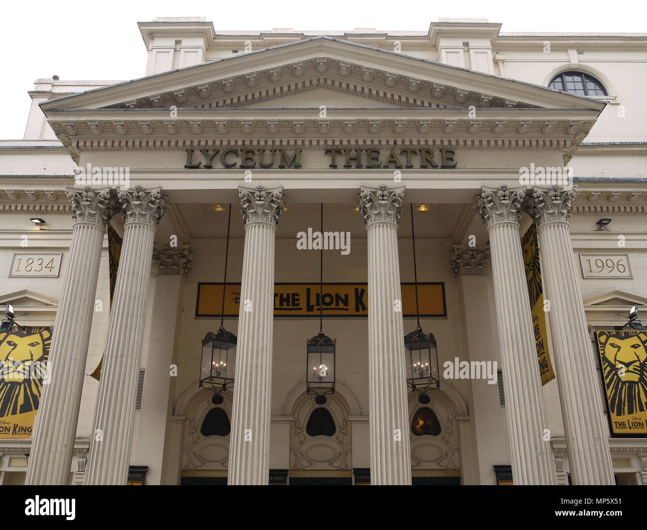 Londra - 21 Maggio 2018: vista generale dell'iconico Lyceum Theatre che mostra la hit show Il Re Leone Foto Stock