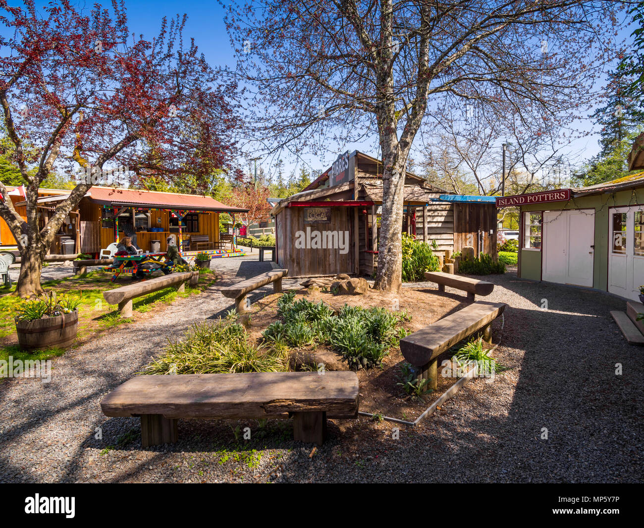 Shopping Centre, Hornby Isola, BC, Canada. Foto Stock