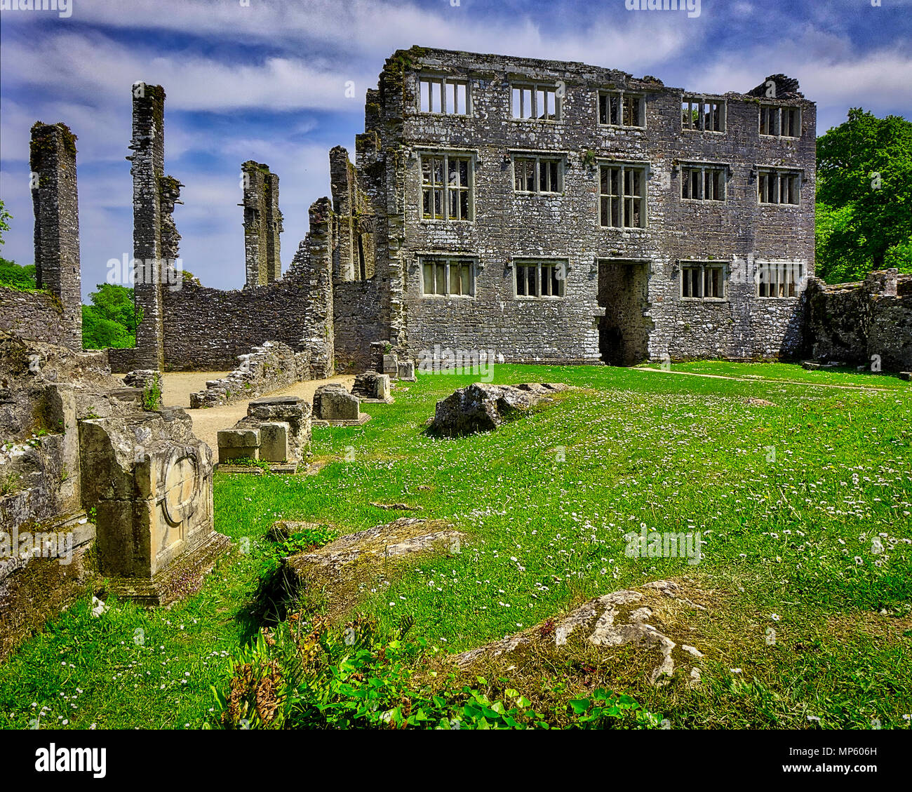 GB - DEVONSHIRE: Berry Pomeroy Castle - signore Seymour's mansione del XVI secolo Foto Stock