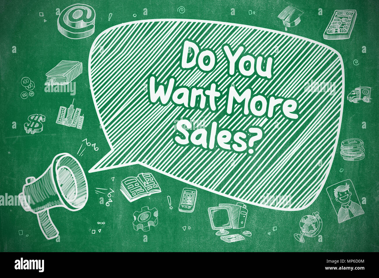 Vuoi più vendite - Concetto di affari. Foto Stock