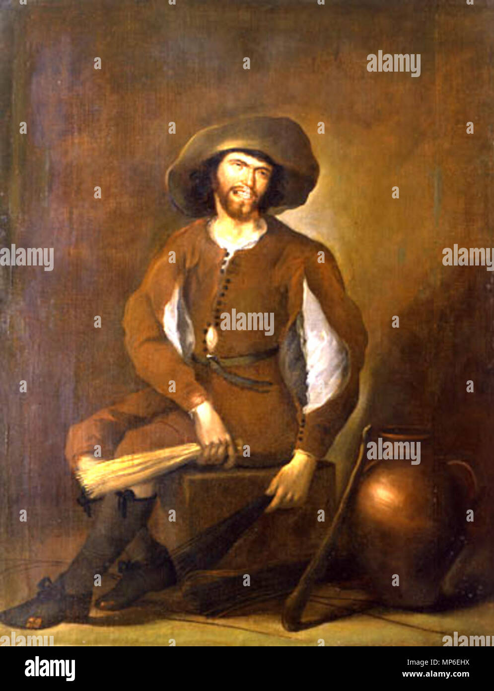 Français : Onu faiseur de balais . 1032 Puga-faiseur de balais-Calvet Foto Stock