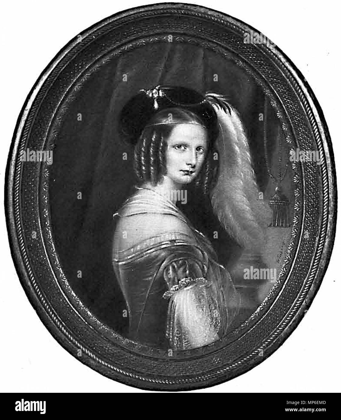 . Aleksandra Fedorovna & Nikolay I . 1840. Ivan Winberg? 1079 RusPortraits v5-026 L'imperatrice Alexandra Feodorowna, 1798-1860, et l'Empereur Nicola I, 1796-1855 un Foto Stock