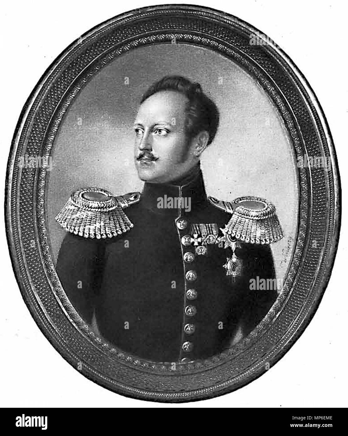 . Aleksandra Fedorovna & Nikolay I . 1840. Ivan Winberg? 1079 RusPortraits v5-026 L'imperatrice Alexandra Feodorowna, 1798-1860, et l'Empereur Nicola I, 1796-1855 b Foto Stock