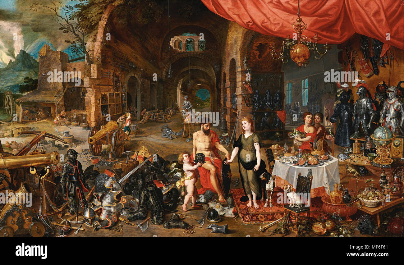 Venere nella fucina di Vulcano . Jan Brueghel il Giovane (1601-1678) nomi alternativi Jan Bruegel (II), Jan Brueghel (II), Jan Brueghel il Giovane Descrizione pittore fiammingo e disegnatore Data di nascita e morte 13 settembre 1601 (battezzato) 1 settembre 1678 Luogo di nascita e morte Anversa Anversa sede di lavoro Italia (1622-agosto 1625), Anversa (1625-1678) Autorità di controllo : Q285933 VIAF: 42046414 ISNI: 0000 0000 8376 3302 ULAN: 500013747 LCCN: N85095027 WGA: BRUEGHEL, Jan il giovane WorldCat 695 Jan Breughel il giovane - Venere nella fucina di Vulcano Foto Stock