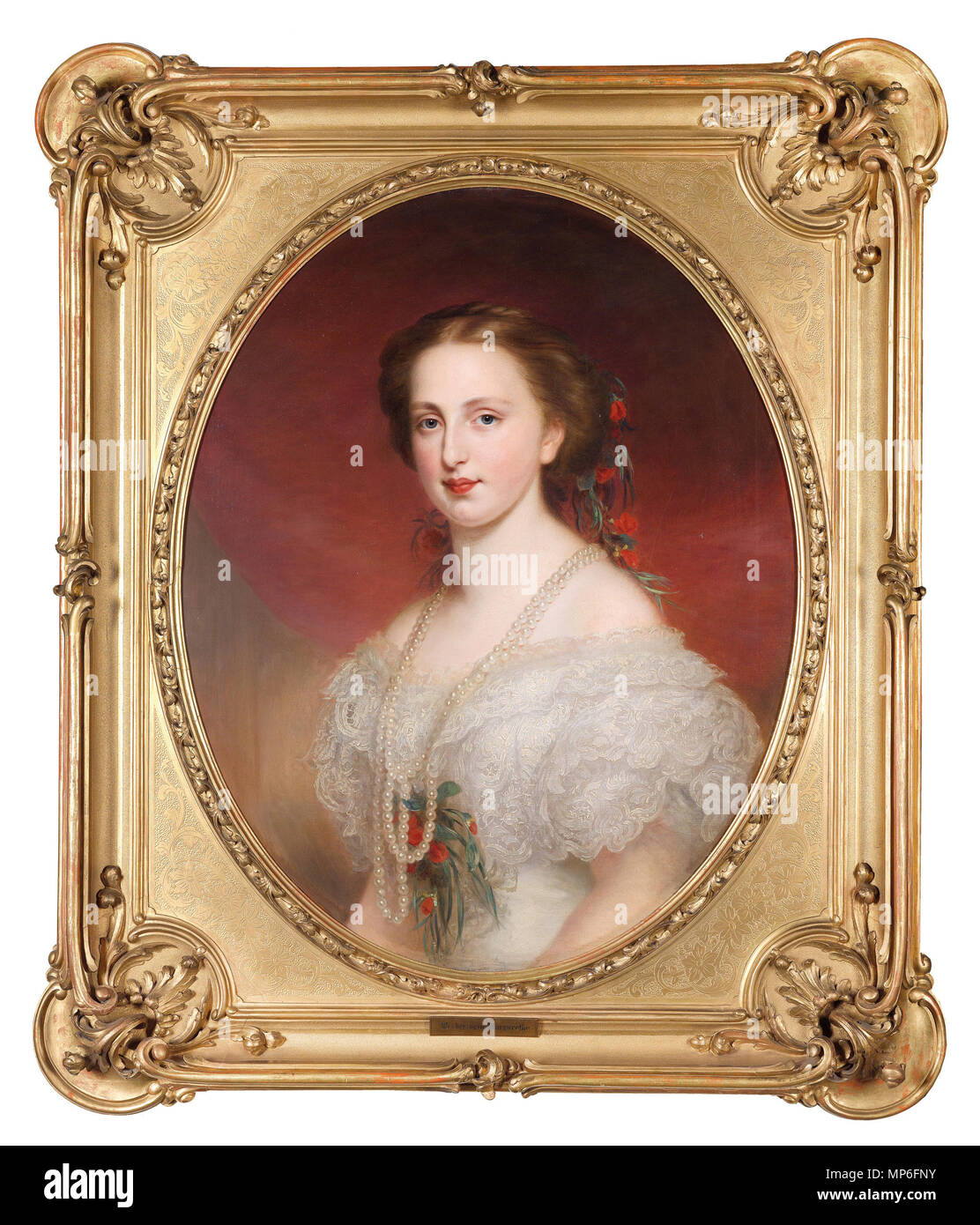 . Royal Princess Margarethe Carolina di Sassonia, 1840-1858, prima moglie di Arciduca Karl Ludwig di Austria . circa 1858. Franz Schrotzberg (1811-1889) nomi alternativi Franz Schrötzberger; schrotzberg franz; Franz Schrotzberzg [Schrotzberg]; schrotzberg; f. schrotzberg; franz schrotzberg Descrizione pittore austriaco Data di nascita e morte 2 aprile 1811 29 Maggio 1889 Luogo di nascita e morte Vienna Graz competente controllo : Q1448969 VIAF: 81412503 ULAN: 500018146 GND: 13718624X RKD: 71263 855 MargareteSax Foto Stock