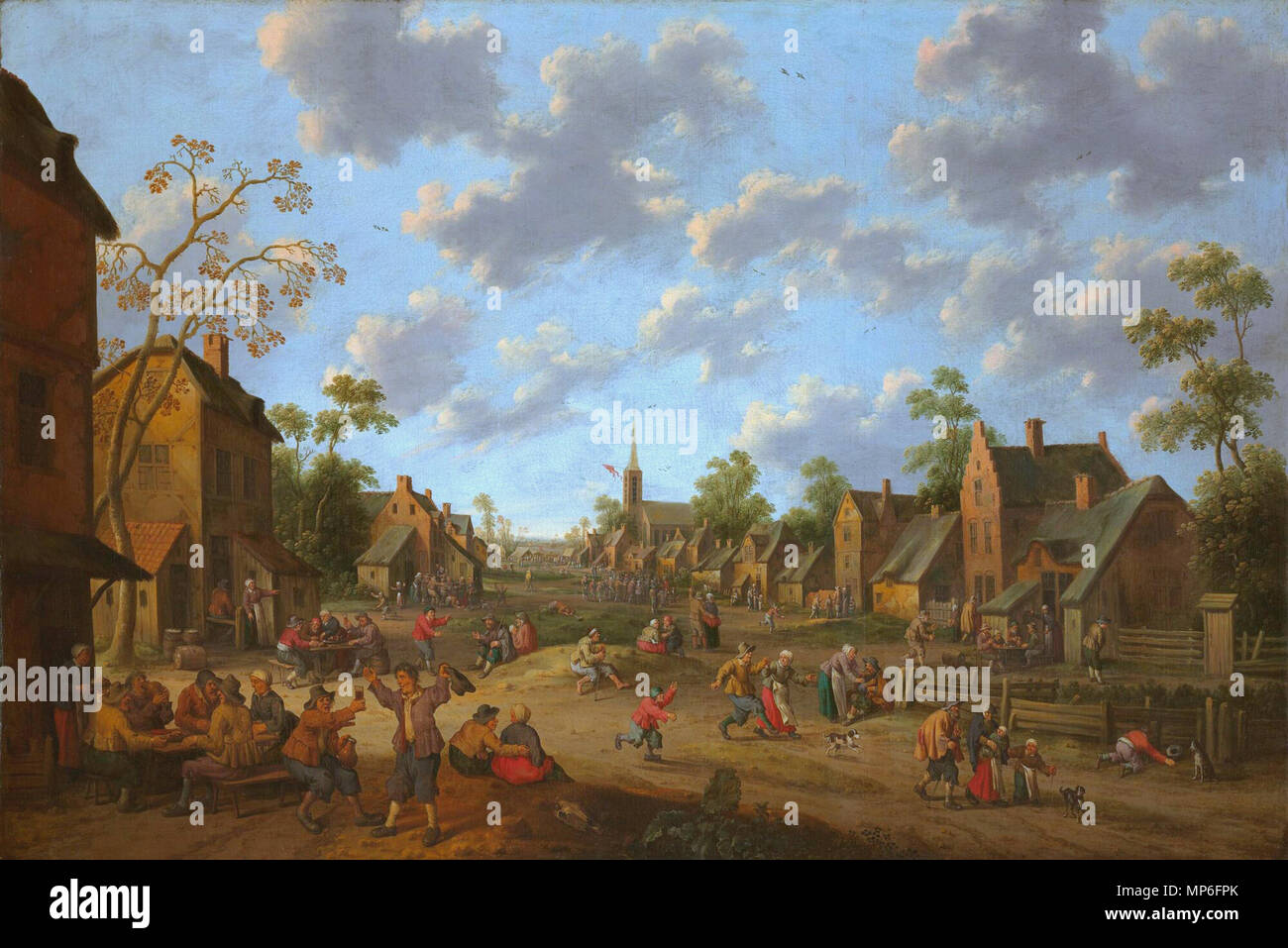 Fiera di villaggio *olio su tela *113,6 × 169,8 cm *1649 Fiera del Villaggio. 1649. 737 Joost Cornelisz. Droochsloot 003 Foto Stock