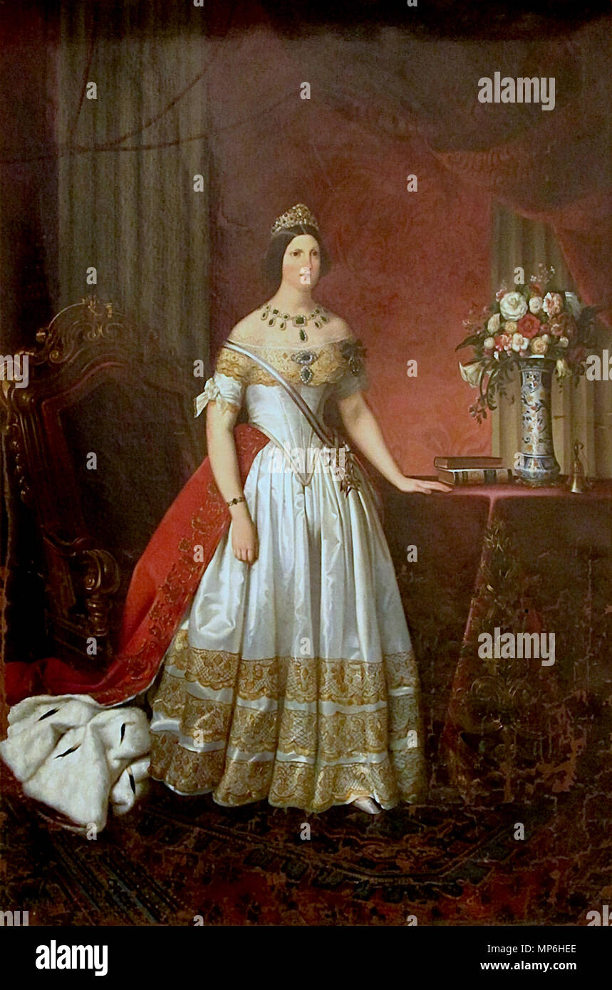 . Inglese: Maria Antonia delle Due Sicilie (1814-1898), Royal Princess delle Due Sicilie, Granduchessa di Toscana, consorte di Leopoldo II di Habsburg-Lothringen, Granduca di Toscana. Italiano: Maria Antonia di Borbone-Due Sicilie (1814-1898), principessa reale del regno delle Due Sicilie, granduchessa di Toscana, moglie di Leopoldo II d'Asburgo-Lorena, granduca di Toscana. 1840. Carlo Morelli 856 Maria Antonia delle Due Sicilie da Morelli 1840 Foto Stock