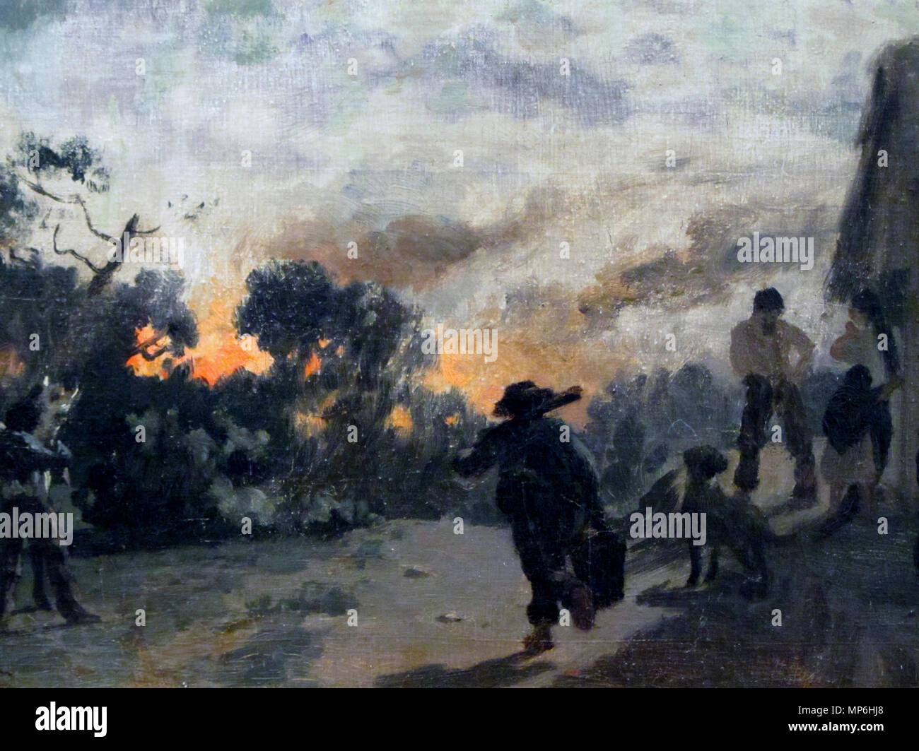 Incendio en el Bosque prima di 1912. 813 Lira, Pedro - Incendio en el Bosque -osm 24.5x38 Foto Stock