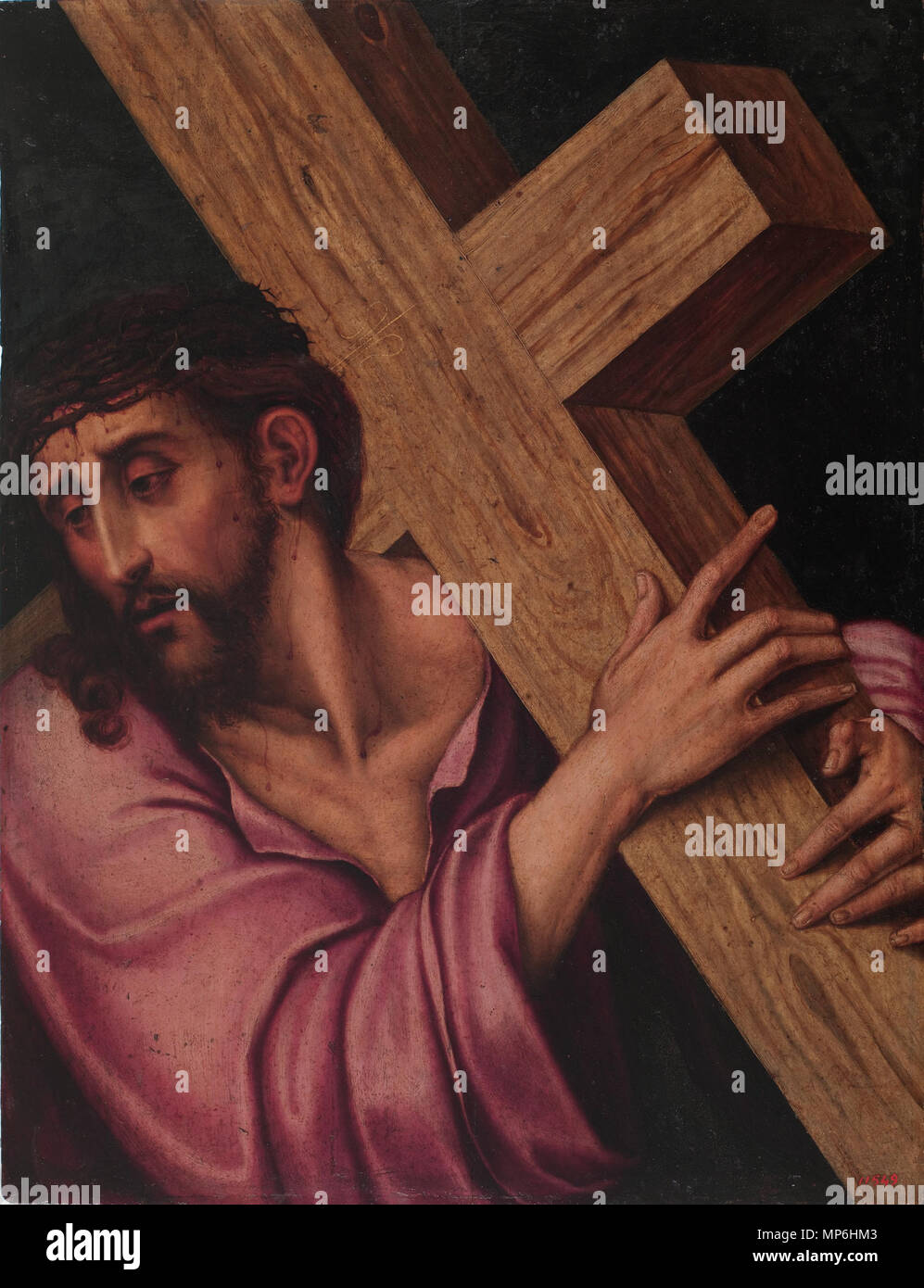 . Català: Crist amb la Creu (Luis de Morales) . 29 aprile 2015, 08:21:29. Luis de Morales (1509-1586) nomi alternativi nascita Nome: El Devino Descrizione pittore spagnolo Data di nascita e morte circa 1509 9 maggio 1586 Luogo di nascita e morte Badajoz (Estremadura, Spanien) Badajoz sede di lavoro Badajoz, Évora competente controllo : Q703250 VIAF: 31849912 ISNI: 0000 0001 2352 8754 ULAN: 500012719 LCCN: nr91005750 WGA: MORALES, Luis de WorldCat 833 Luis de Morales, Crist amb la creu Foto Stock