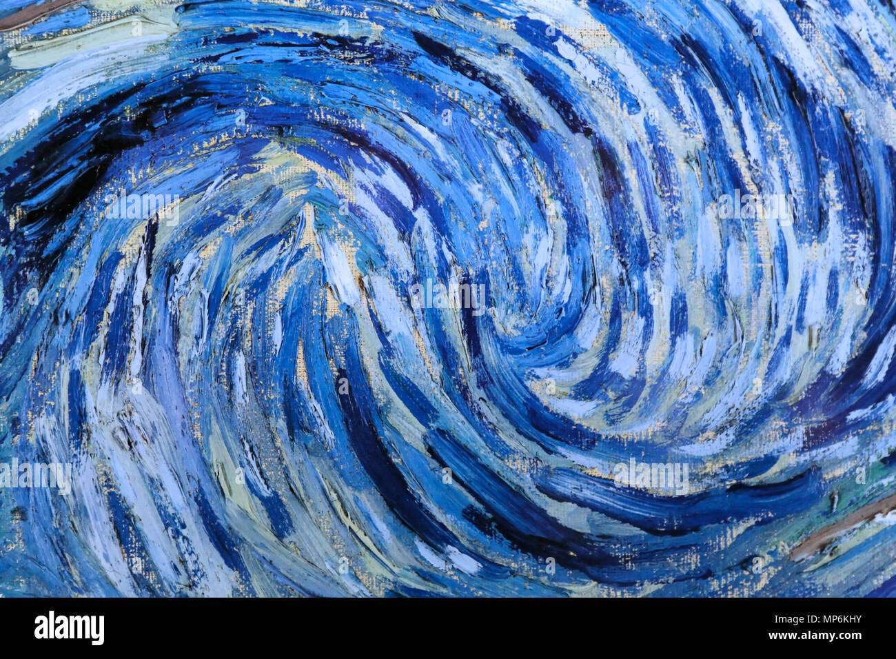 938 Oberhausen - Gasometro - Der schöne Schein - Notte stellata (van Gogh) 03 ies Foto Stock