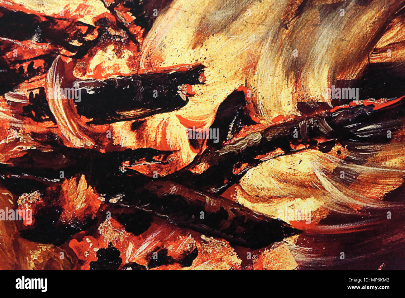 938 Oberhausen - Gasometro - Der schöne Schein - i quattro elementi - Fuoco (Arcimboldo) 05 ies Foto Stock