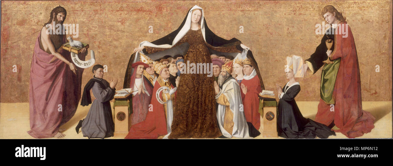 1233 Vierge de miséricorde - Enguerrand Quarton - Musée Condé Foto Stock