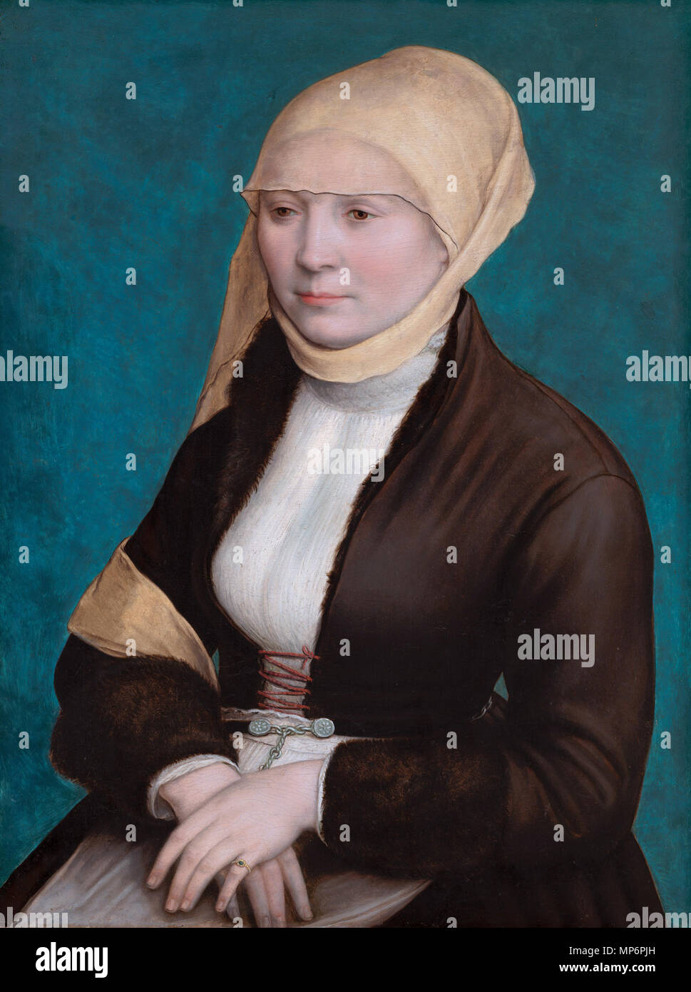 Ritratto di una donna dalla Germania meridionale *olio su pannello *45 x 34 cm *circa 1520 - 1525 Ritratto di una donna dalla Germania meridionale, da Hans Holbein il Y 1017 Ritratto di una donna dalla Germania meridionale, da Hans Holbein il Giovane Foto Stock