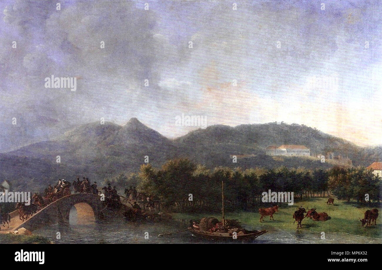 927 Nicolas-Antoine Taunay - Passagem do Cortejo Real na Ponte do Maracanã Foto Stock