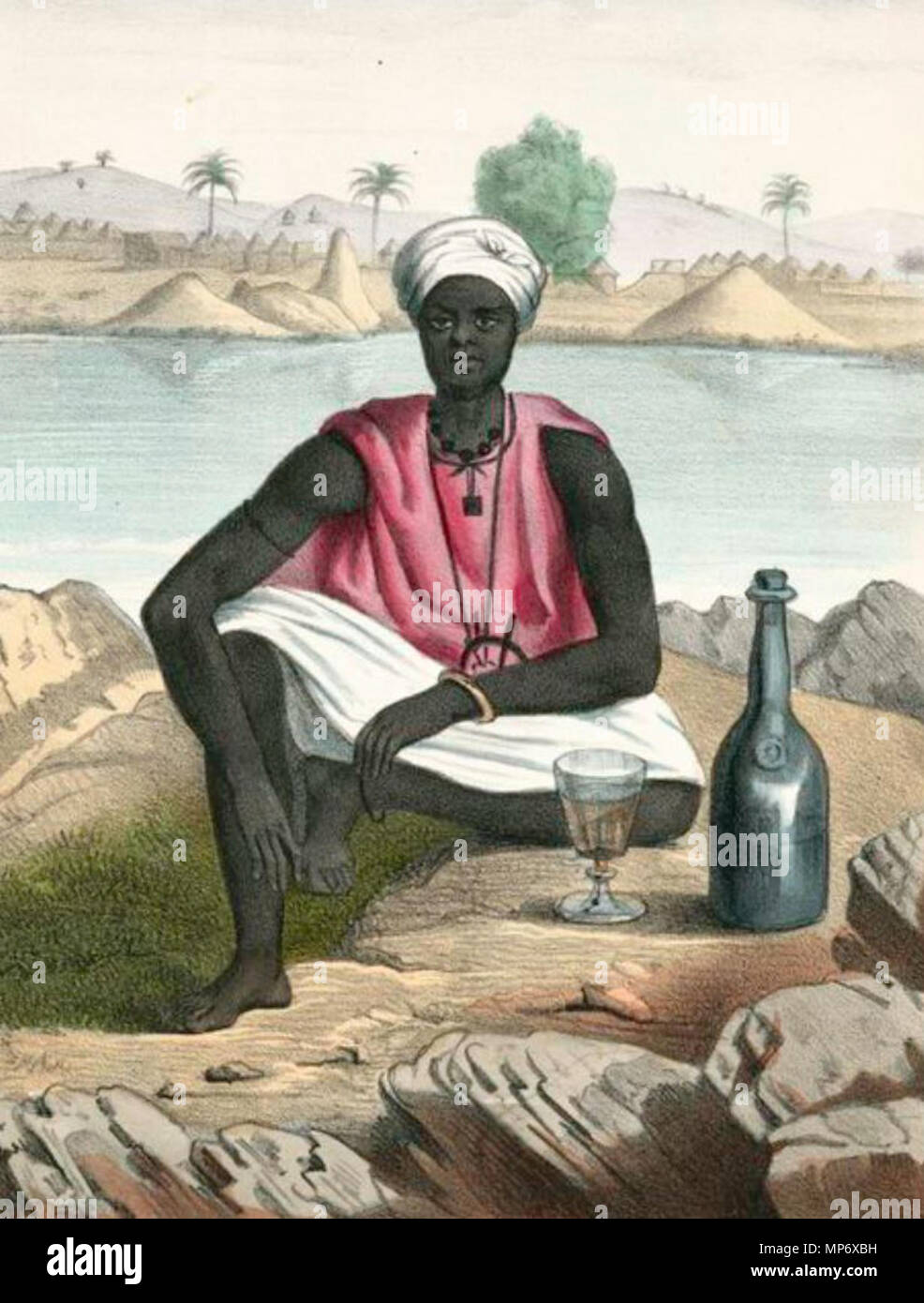. Inglese: bere grappa . 1853. Boilat, P.-D. (P.-David) (1814-1901) 1111 soldato senegalese 1853 Foto Stock
