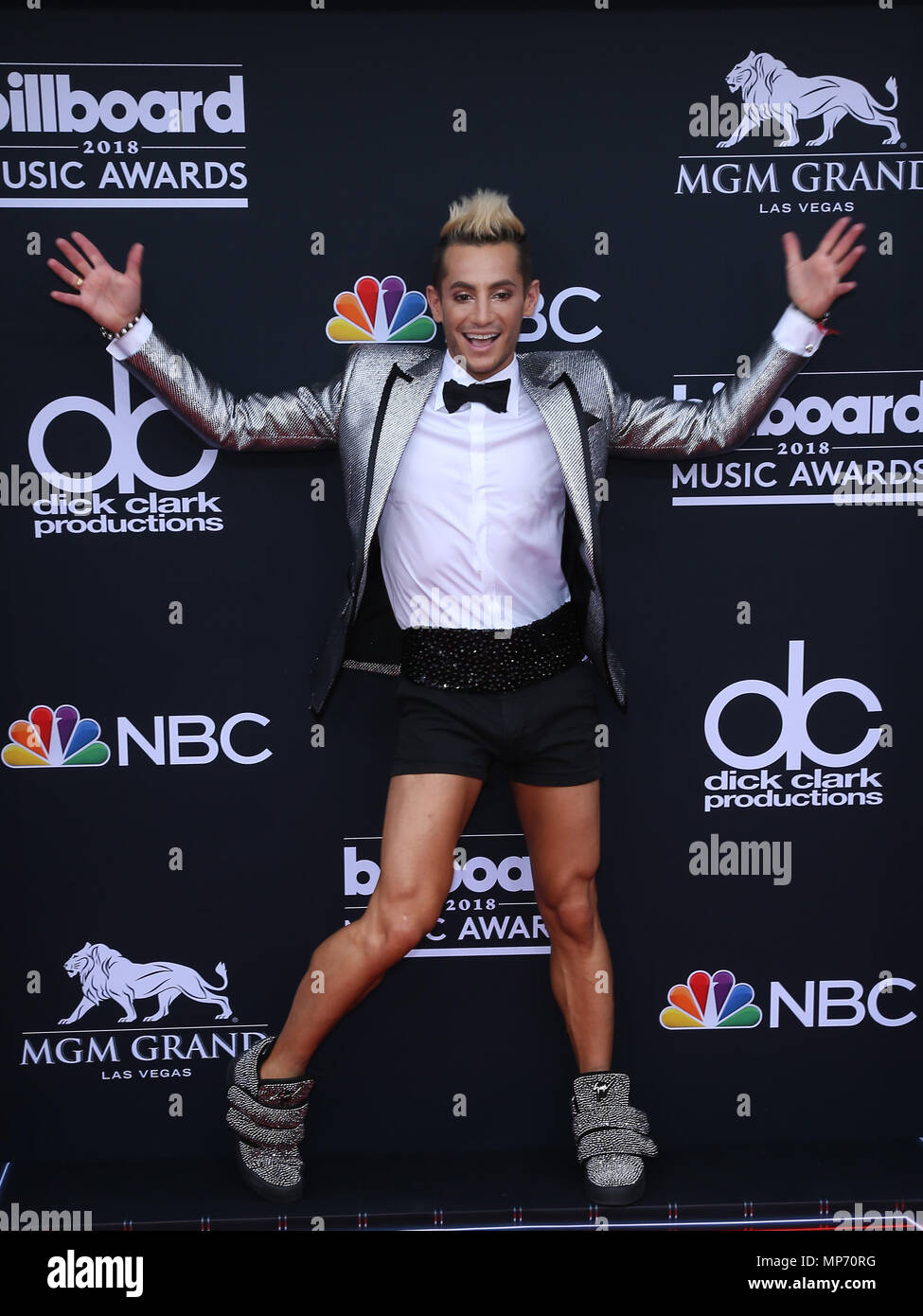 20 maggio 2018 - Las Vegas, NV, Stati Uniti - 20 Maggio 2018 - Las Vegas NV - Frankie Grande. 2018 Billboard Music Awards Red Carpet arrivi al MGM Grand Garden Arena. Photo credit: MJT/AdMedia (credito Immagine: © Mjt/AdMedia via ZUMA filo) Foto Stock