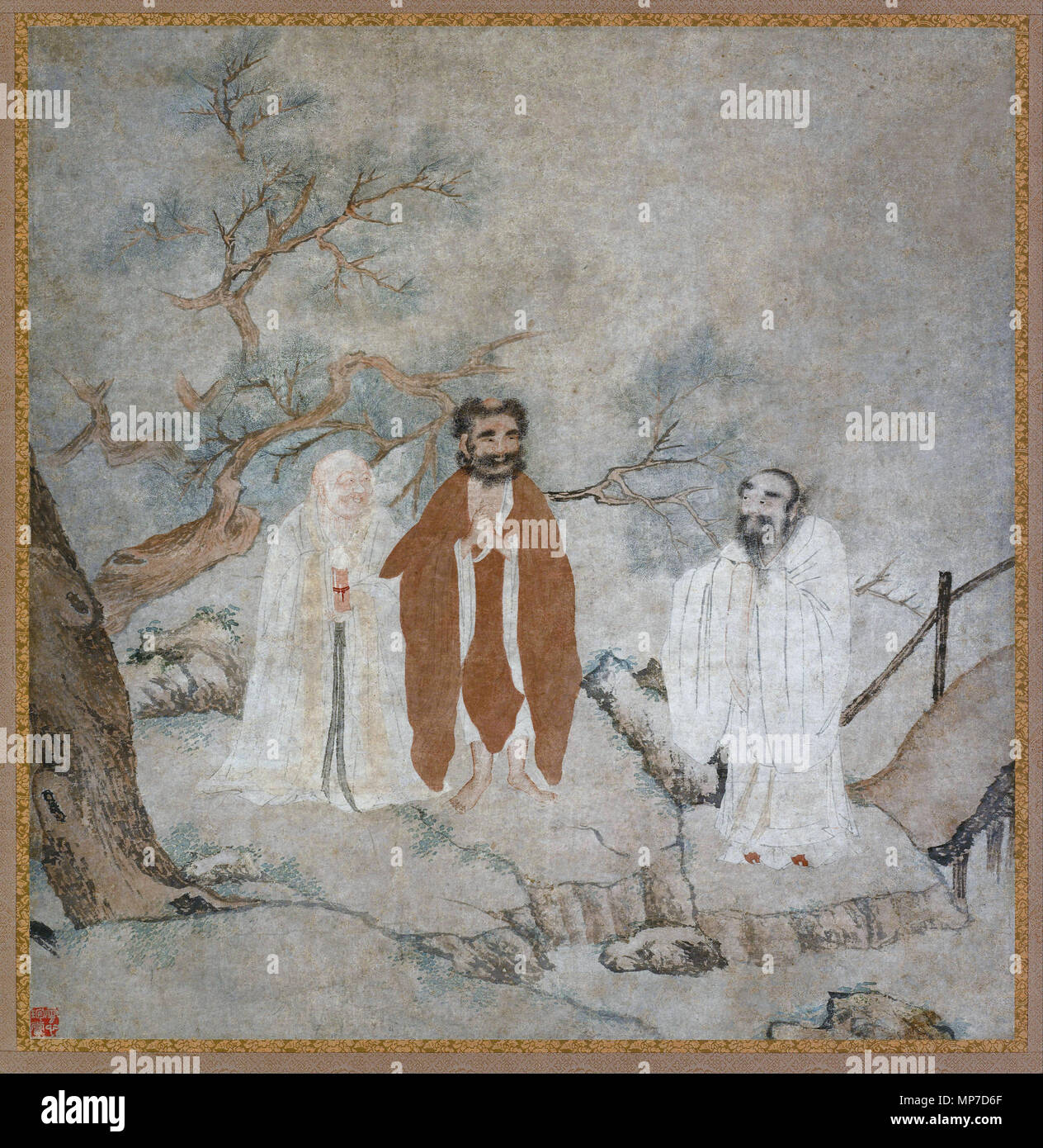 Sakyamuni, Lao Tzu e Confucio dal 1368 fino al 1644. 1086 Sakyamuni, Lao Tzu e Confucio - Google Art ProjectFXD Foto Stock
