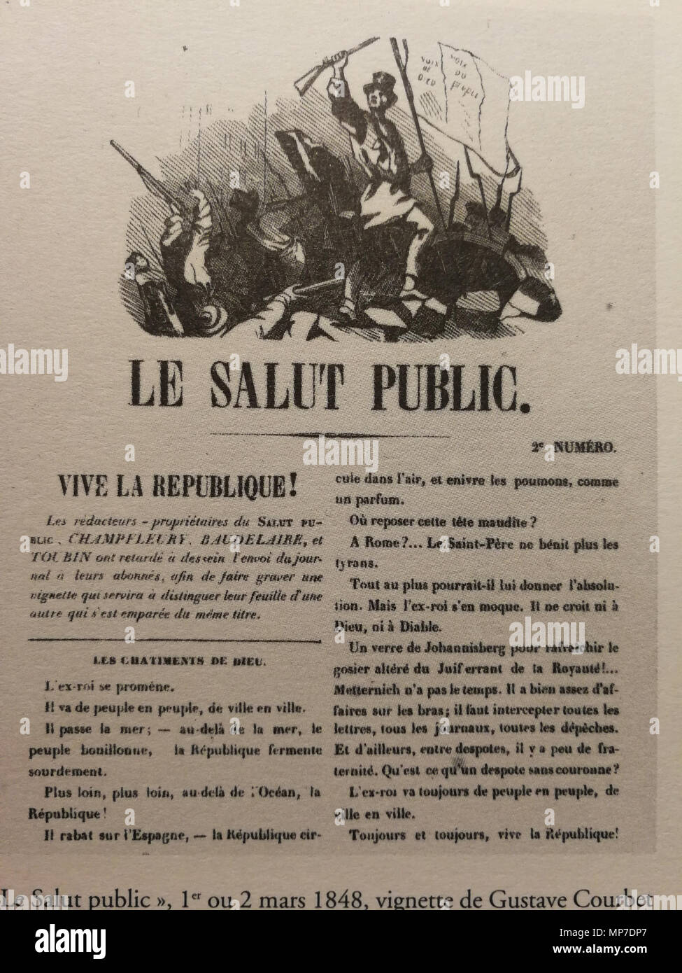 Edf . Inglese: Le Salut public, pagina titolo, Edizione 2, rivista pubblicata a Parigi. 1 marzo 1848. Marc-AntoineV 798 Le Salut public pagina titolo 1848 Foto Stock