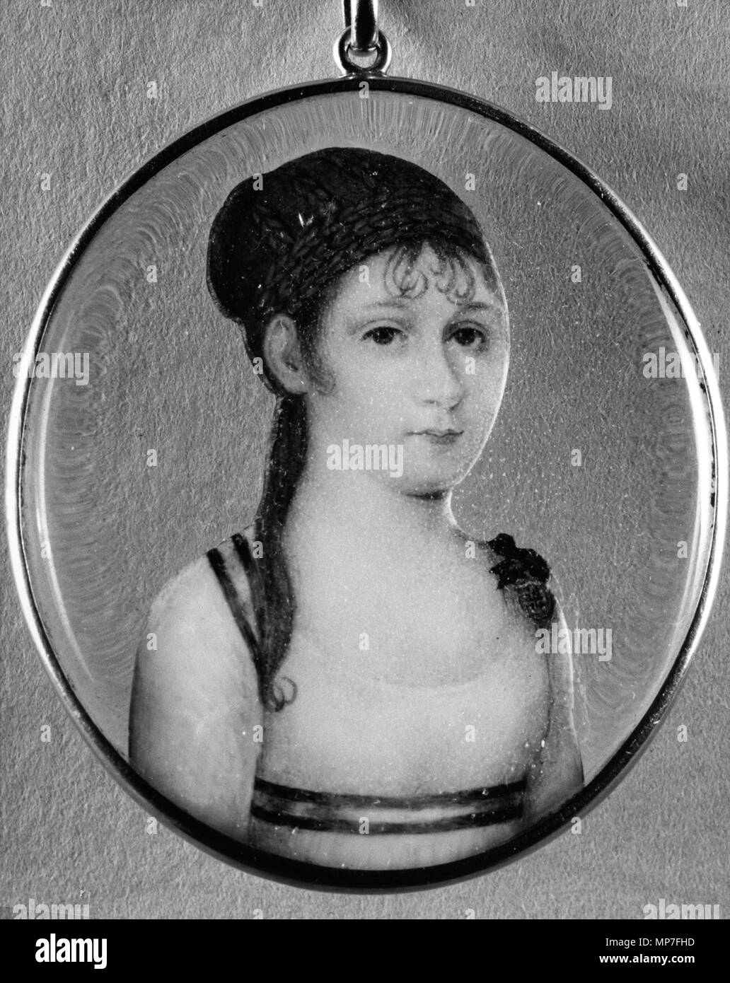 38.174 677 Italiano - Ritratto miniatura della Principessa Louisa Carlotta - Walters 38174 Foto Stock