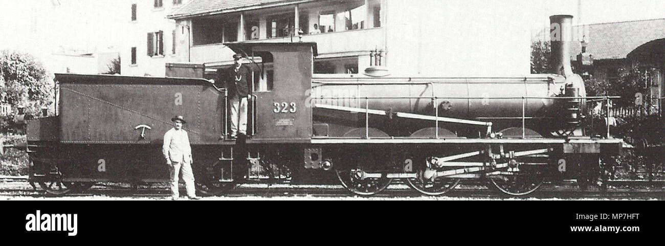 . Deutsch: C 3/3 323 der schweizerischen Nordostbahn, SLM Ausführung. prima del 1902. Probabilmente Georg Wilhelm Hecklau (1872-1905) 932 NOB-C-3-3-323 Foto Stock