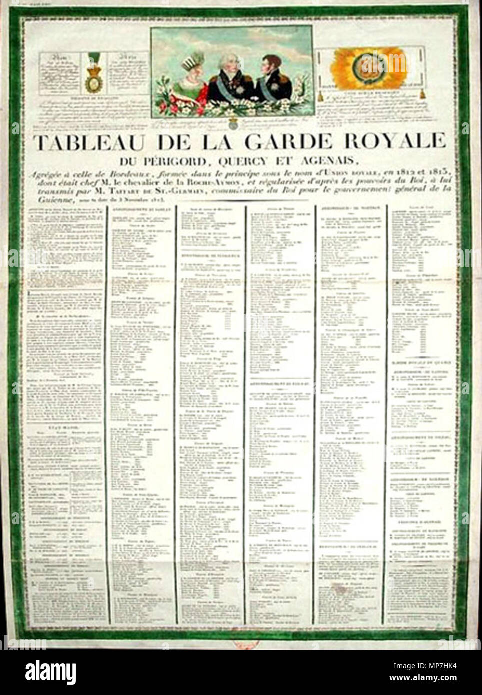 1157 Tableau de la Garde Royale du Périgord Quercy et Agenais Foto Stock