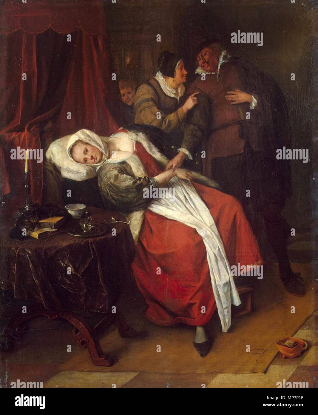 Il Dottore visita del 1660 circa. 701 Jan Steen - Il dottore visita - WGA21714 Foto Stock