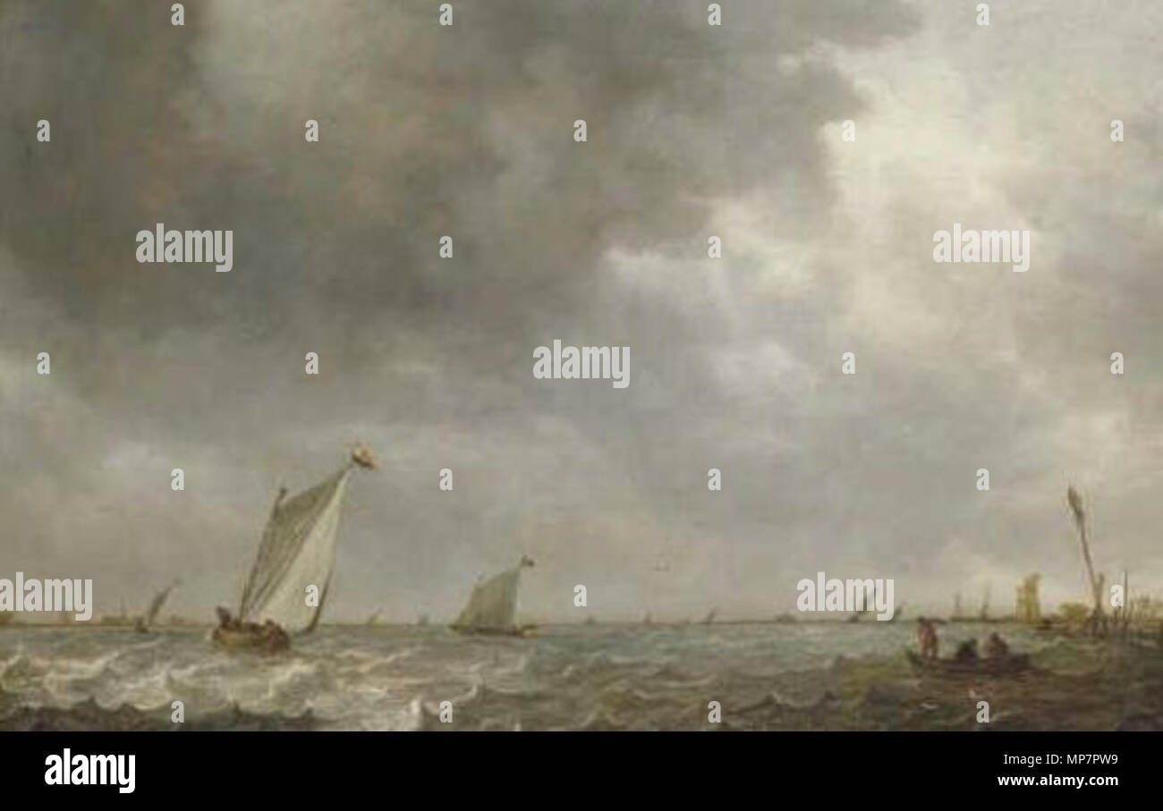 Barche a vela sul lago. 1638. 704 Jan van Goyen 011 Foto Stock