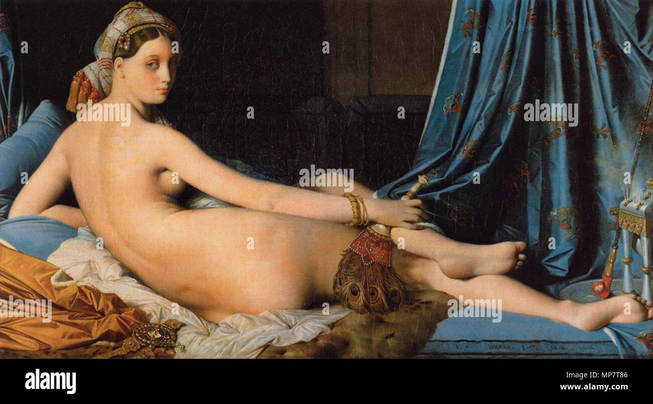 Francese: La grande' odalisca Grand' Odalisca 1814. 709 Jean Auguste Dominique Ingres - Il Grand' Odalisca - WGA11841 Foto Stock