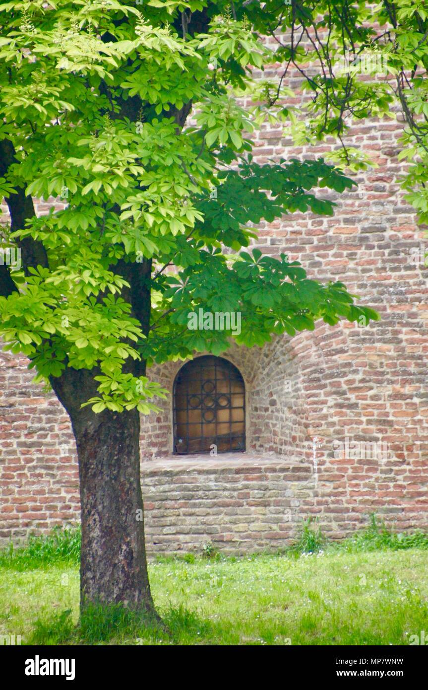 La facciata del castello a Belgrado, in Serbia Foto Stock