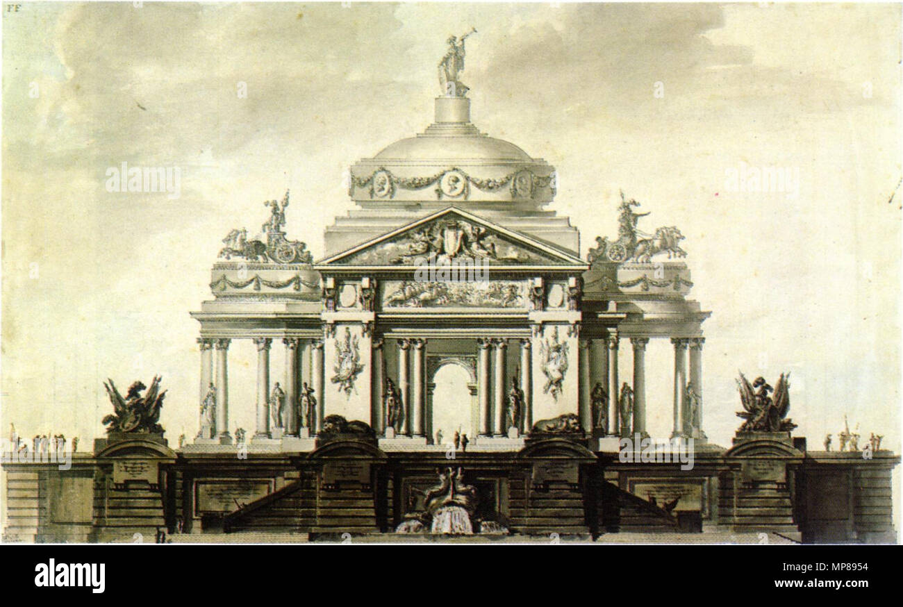 Per la progettazione di un monumento tra il 1749 e il 1789. 709 Jean Charles Delafosse 001 Foto Stock