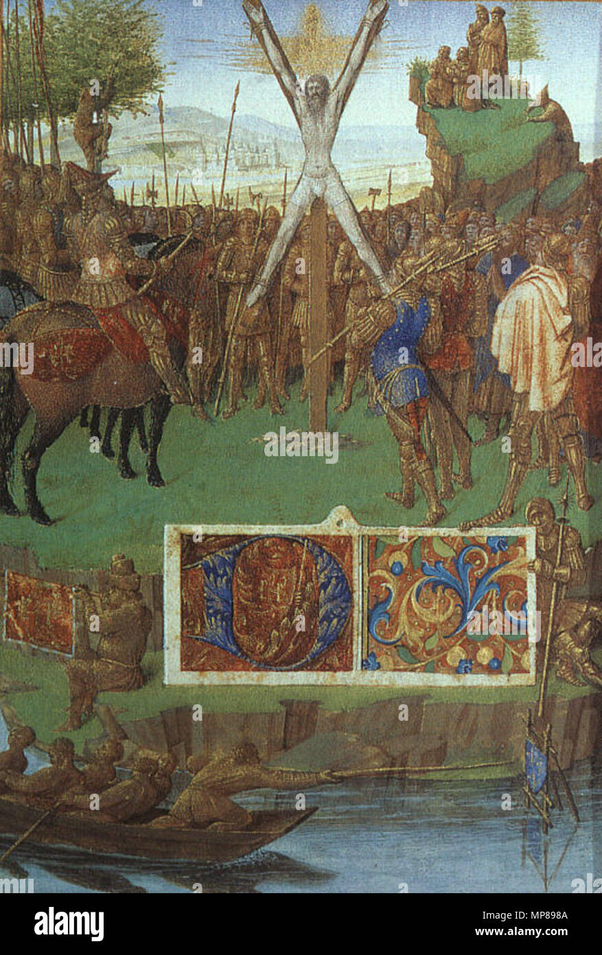 Il martirio di Sant Andrea 1455. 710 Jean Fouquet - Martirio di Sant'Andrea - WGA08032 Foto Stock
