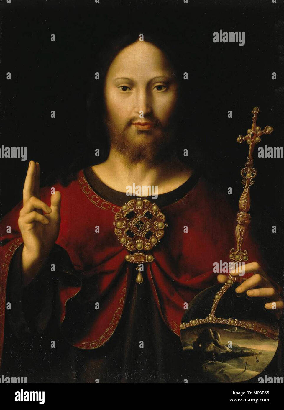 718 Jerónimo de Bobadilla - Cristo Salvatore - WGA2310 Foto Stock