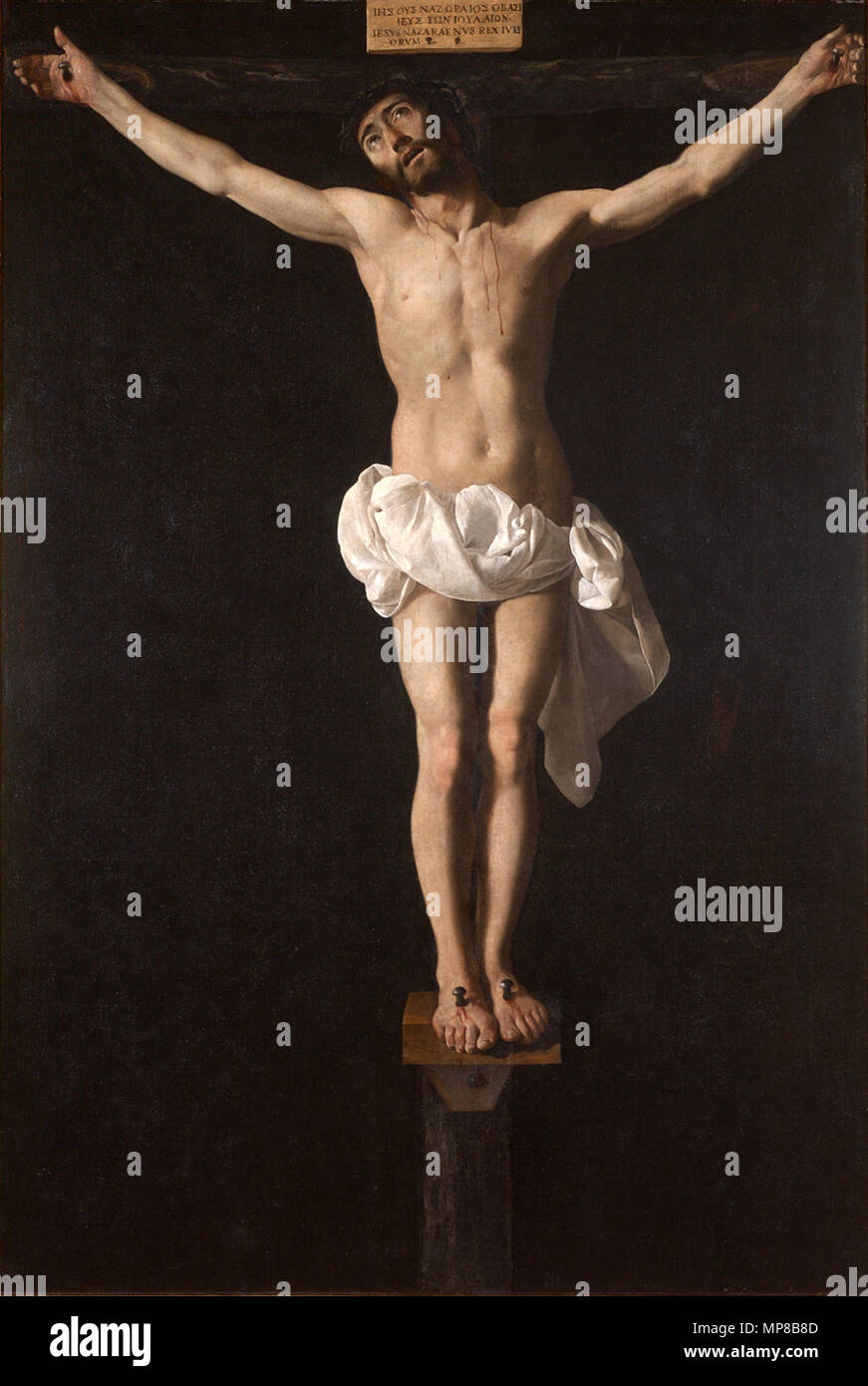 . Spagnolo: Jesús crucificado expirante . tra circa 1630 e circa 1640. Francisco de Zurbarán (1598-1664) Descrizione pittore spagnolo Data di nascita e morte 7 Novembre 1598 27 agosto 1664 Luogo di nascita e morte di Fuente de Cantos (Estremadura). Madrid la posizione di lavoro di Siviglia, Llerena, Madrid competente controllo : Q209615 VIAF: 51713298 ISNI: 0000 0000 10.600 9396 ULAN: 500001984 LCCN: N50015926 NLA: 35628170 WorldCat 718 Gesù crucificado expirante Foto Stock
