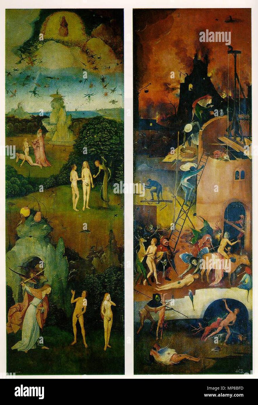 Il carro di fieno, persiane. circa 1510. 719 Jheronimus Bosch 115 ali interne Foto Stock