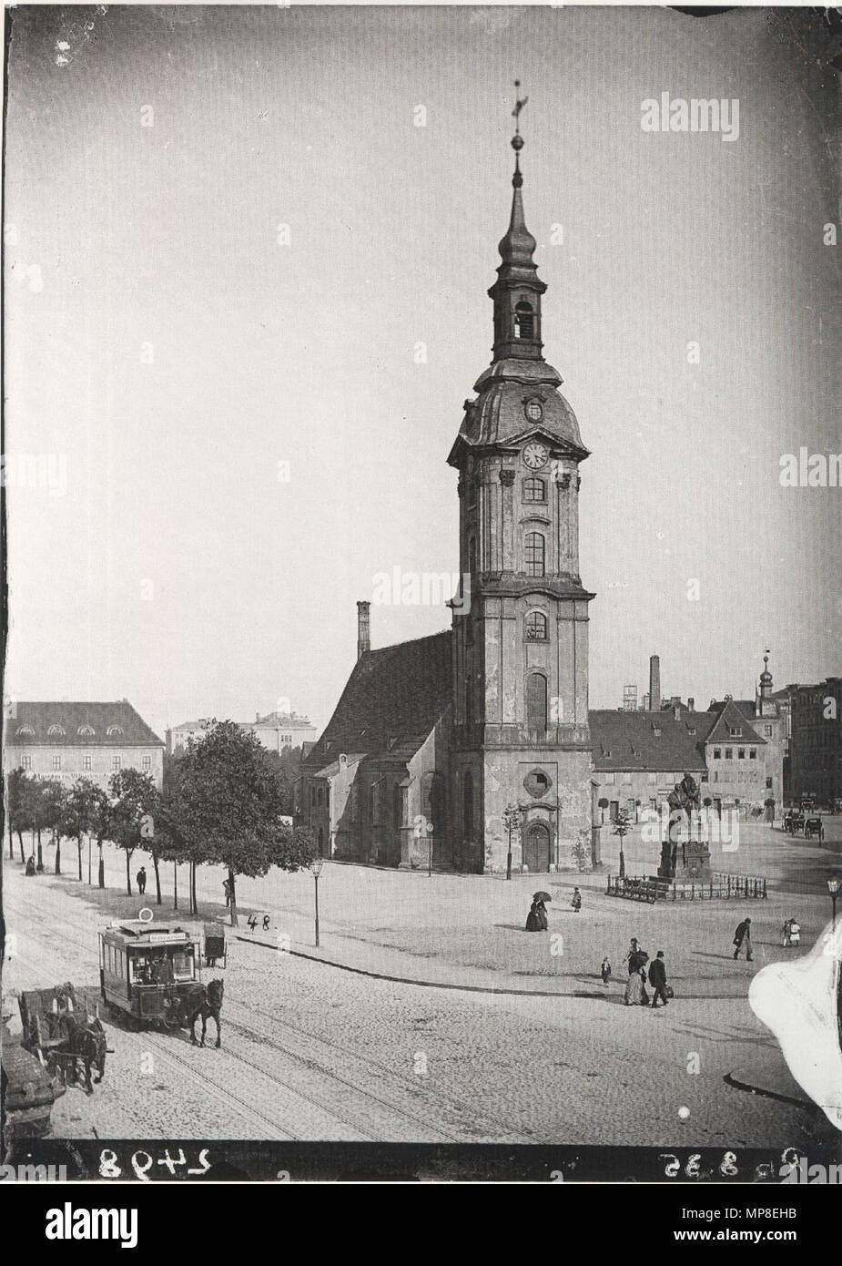 . Deutsch: Die Johanniskirche im Jahre 1887. 1887. Hermann Walter (1838-1909) 730 Johanniskirche Lipsia 1887 Foto Stock