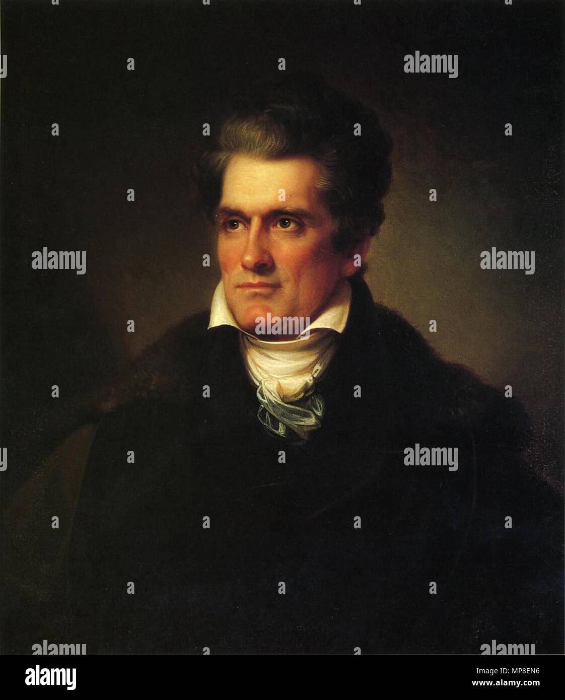 . Inglese: 'John C. Calhoun", olio su tela, dell'artista americano Rembrandt Peale. 30.88 in. x 25.88 in. La cortesia dell'Gibbes Museum of Art, Charleston, Carolina del Sud. Immagine cortesia dell'Ateneo. . 1834. Rembrandt Peale (1778-1860) nomi alternativi Peale; rembrand peale; peale rembrandt Descrizione pittore americano e curatore della data di nascita e morte 22 Febbraio 1778 3 ottobre 1860 Luogo di nascita e morte CONTEA DI BUCKS Philadelphia competente controllo : Q375926 VIAF: 27334932 ISNI: 0000 0001 1611 4561 ULAN: 500019719 LCCN: N85813460 GND: 117692719 WorldCat 731 Giovanni C Calhoun R Foto Stock