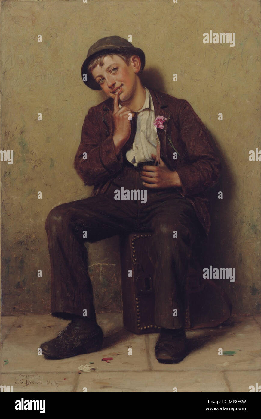 Urchin data sconosciuta. 732 John George Brown - Street Urchin Foto Stock