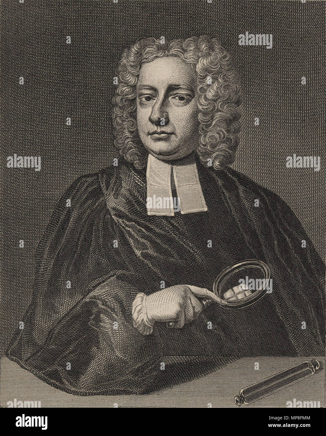 . Inglese: John Theophilus Desaguliers (1683-1744), filosofo francese. . Il XVIII secolo. 735 Giovanni Teofilo Desaguliers Foto Stock