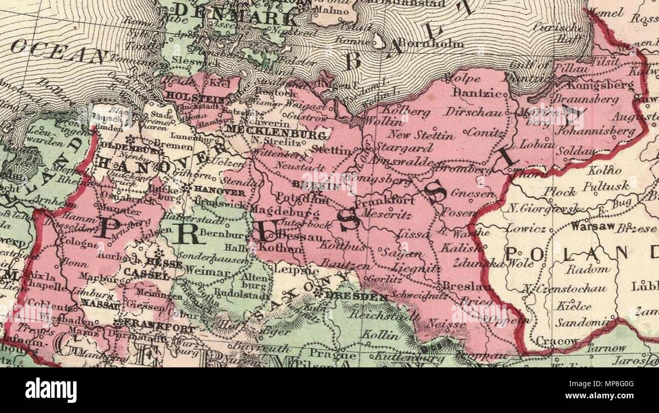 . Inglese: Johnson Europa pubblicato da Johnson e Ward. Pub Titolo: Johnson è di nuovo illustrato (lamiera di acciaio) la famiglia Atlas, con geografia fisica, e con descrizioni geografiche, statistiche e storiche ... Da Richard Swainson Fisher, M.D. ... Mappe compilato, trafilato e inciso sotto la supervisione di J.H. Colton e A.J. Johnson. New York: Johnson e Ward, successori di Johnson e Browning (successori J.H. Colton e società,) n. 113 Fulton Street. 1865. Iscritti ... Mille ottocento sessantaquattro, da A.J. Johnson ... New York. Nota: a pieno colore. Mostra, tra le altre Foto Stock