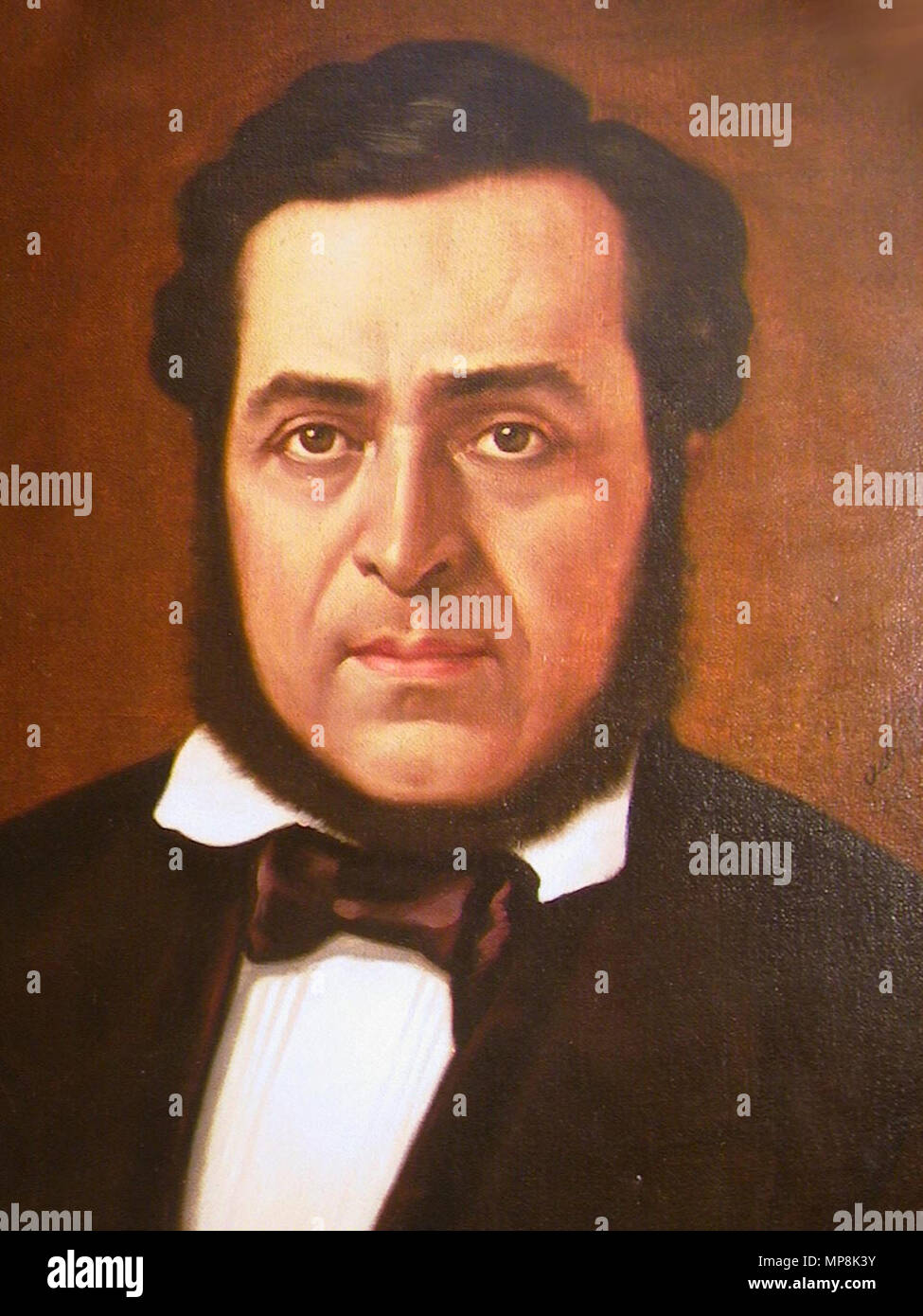 Retrato de Juan Rafael Mora Porras. Retrato de Juan Rafael Mora, presidente de Costa Rica en 1849-1853 1853-1859 y . 1878. 748 Juan Rafael Mora Porras Foto Stock