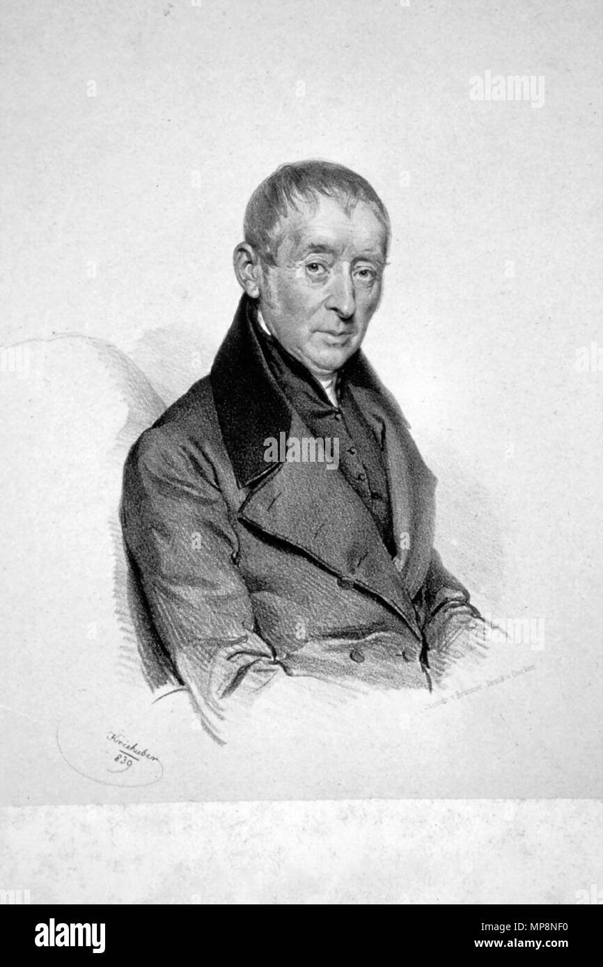 . Deutsch: Karl Moser(1765-1840), k. k. Hoftaxatopr, Lithographie von Josef Kriehuber, 1839 . 1839. Josef Kriehuber (1800-1876) 759 Karl Moser Litho Foto Stock