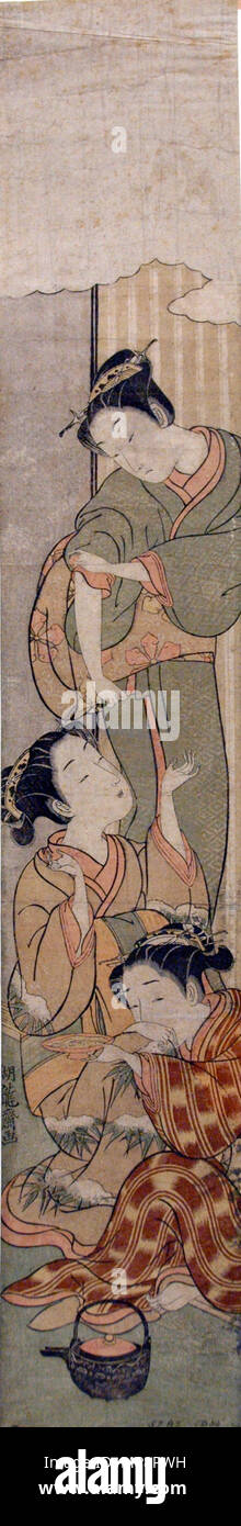 . Inglese: il numero di accessione: 1957.87 Visualizza artista: Isoda Koryusai Visualizza Titolo: tre donne in stato di ebbrezza Data di creazione: 1772-1775 medie: Woodblock Altezza: 27 3/4 in. Larghezza: 4 3/4 in. Dimensioni display: 27 3/4 in. x 4 3/4 in. (70.49 cm x 12,07 cm) Linea di credito: lascito della signora Cora Timken Burnett collezione: <a href='http://www.sdmart.org/art/our-collection/asian-art' rel="nofollow">Il San Diego Museum of Art</a> . 9 maggio 2007, 16:05:35. Inglese: thesandiegomuseumofartcollection 1191 tre donne in stato di ebbrezza (5765889990) Foto Stock