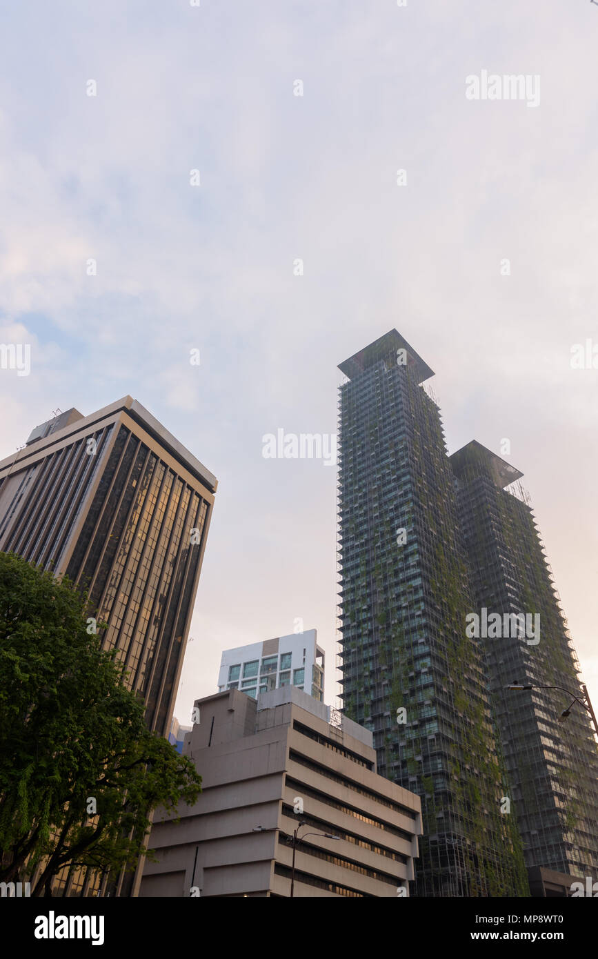 Urban dall'alto nella città di Kuala Lumpur in Malesia Foto Stock
