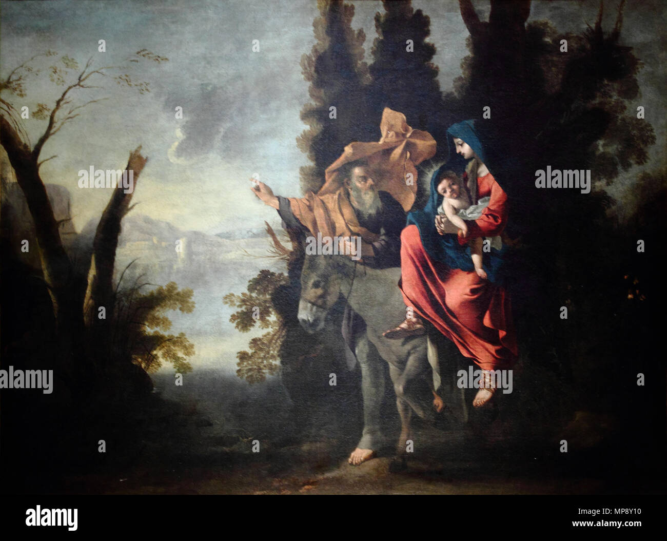 La Fuga in Egitto circa 1640. 784 La Fuite en Egypte Foto Stock